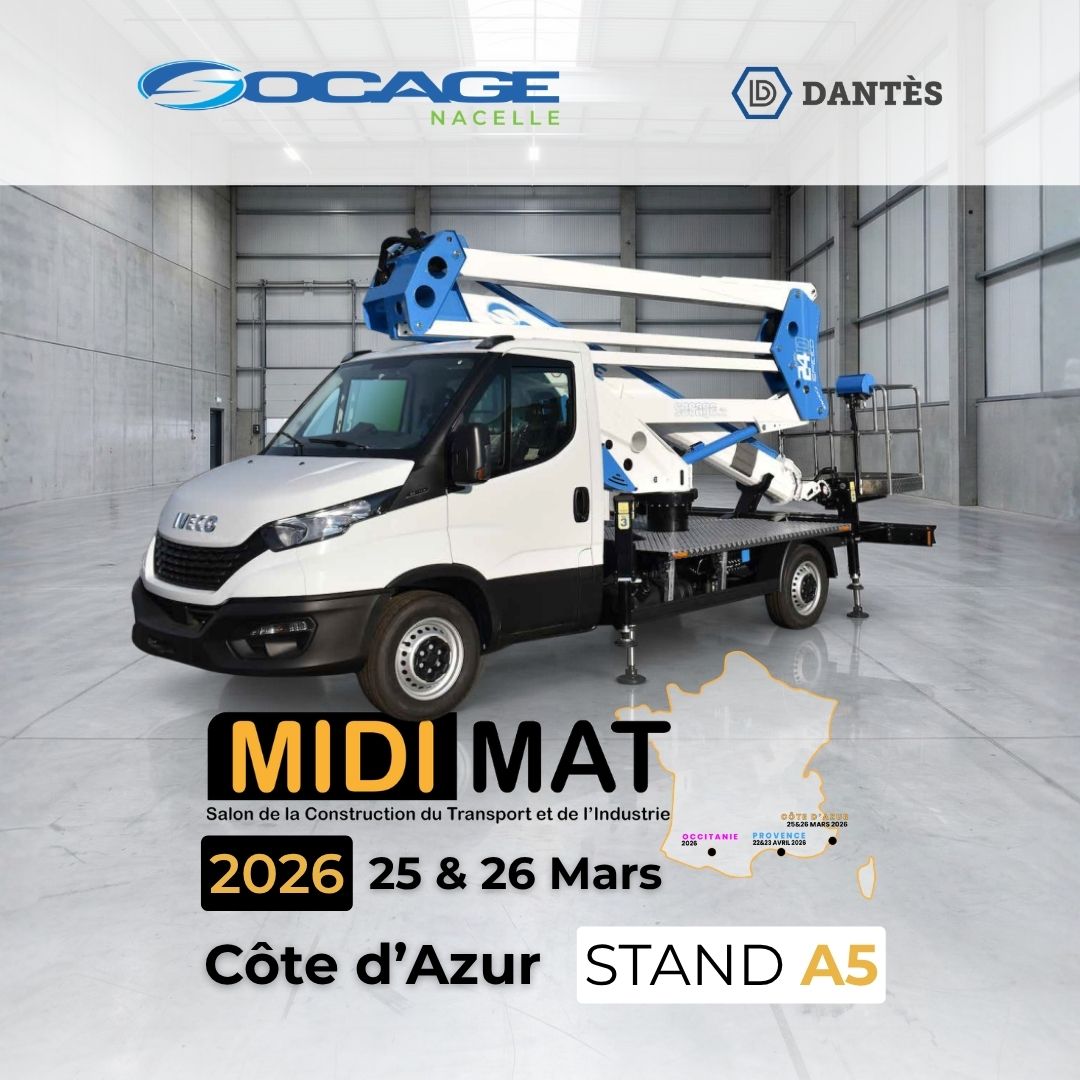 Retrouvez Socage Nacelle à MIDIMAT 2026 aux côtés de Dantès