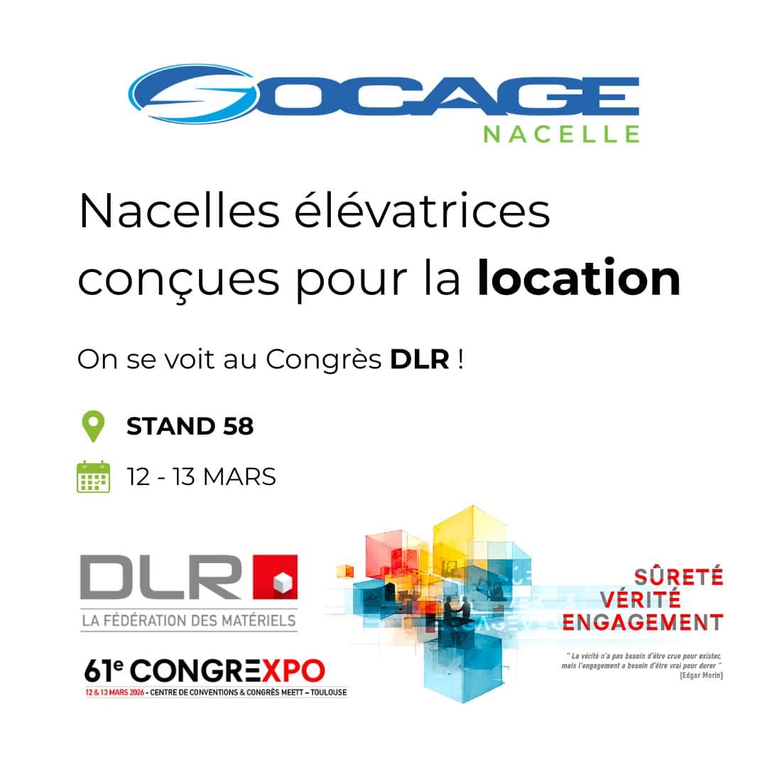 Socage Nacelle au Congrès DLR : solutions de location de nacelles avec contrôle total de flotte
